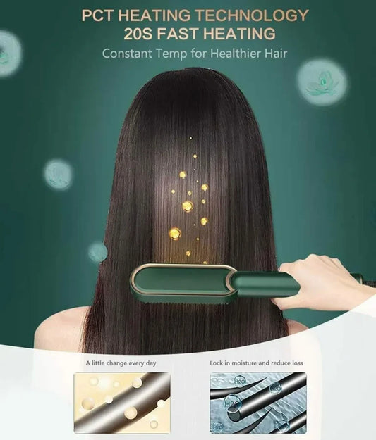 Electric 2-in-1 Professional Hair Straightener Comb Hair Brush